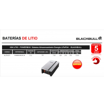 BATERIA BLACKBULL POWERBOX MIL48-7,68 BATERÍAS DE LITIO ION LITIO - 150Ah - 7,68Kwh POWERBOX Sistema Almacenamiento Energía LiFe