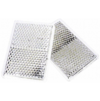 2 Catadióptricos Blancos  Adhesivos 57 X 40 Mm Caravaning Green Valley