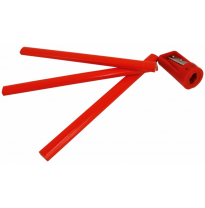 Juego De 3 Lápices De Carpintero+ Sacapuntas Herramientas Medida Y Trazado  Oakson