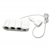 Cargador 12/24v Triple Enchufe Mechero + 2 Puertos Usb Bl  Altium  Tomas Encendedor