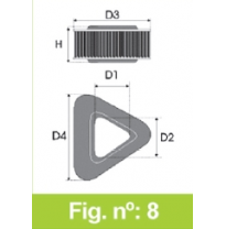 Filtro Tipo Original Rover 200 214  1,4l Gsi 16v Monopoint Año 89&gt; Cv-?? Forma Redondo