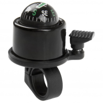 M-WAVE  aluminium bell black with compass and 360 ° turnable clapper