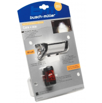 Busch&amp;Müller set of lights front &amp; rear IXON Core + IXXI 50 Lux silver