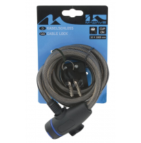 M-WAVE  coil cable lock 10x1800mm black
