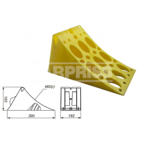 Calzo Rueda Plastico Amarillo383x160x193 Din 76051