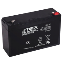 Bateria Teck Emergency Agm 6v Referencia: Tbe6-12 - Voltaje 6 - Capacidad (Ah-20h) 12 - Dimensiones: L(Mm) 151 - an (Mm) 51 - Al