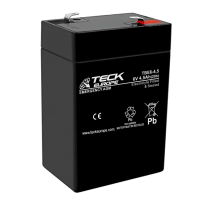 Bateria Teck Emergency Agm 6v Referencia: Tbe6-4,5 - Voltaje 6 - Capacidad (Ah-20h) 4,5 - Dimensiones: L(Mm) 70 - an (Mm) 47 - A