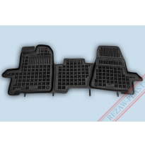 Alfombrillas Goma Negra Ford Transit Custom Desde 2013 ,Delante, Con Refuerzo En Lado Conductor, 3 Asientos 1-Pieza