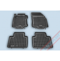 Alfombrillas Caucho Color Negro Con Clips Nissan X-Trail Iii  Desde  2013 4 Piezas