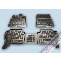 Alfombrillas Caucho Color Negro Con Clips Mitsubishi Pajero / Montero   Desde  2006 3 Piezas