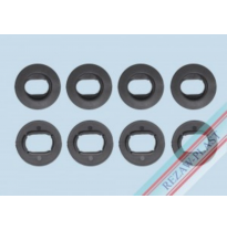 Alfombrillas Caucho Color Negro Con Clips Clips Ovalados 4 Piezas