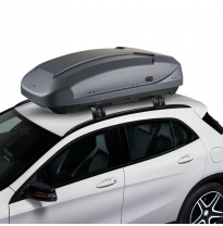 BAUL DE TECHO CRUZ Paddock 400GM -gris mate- Cofre de techo de gran capacidad de carga con diseño práctico y funcional.