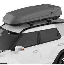 BAUL DE TECHO CRUZ Paddock elite 550GT -gris texturado- Cofre de techo premium con diseño deportivo y espacio de carga optimizad