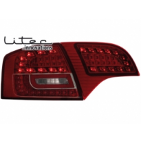 Pilotos Traseros Led Audi A4 Avant B7 04-08 _ Rojo/Crystal