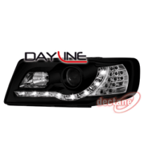 Faros Luz Diurna Audi 100/A6 12.90-08.94 _ _Negros_Intermitente De Led