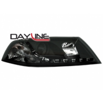 Faros Luz Diurna Skoda Octavia Ii 04-09 _ Negros _ Para Xenon De Origen