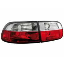 Pilotos Traseros Honda Civic 92-95 3t _ Rojo/Cristal