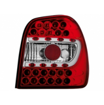 Led Pilotos Traseros Vw Polo 6n 95-98 _ Rojo/Cristal