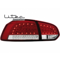 Pilotos Led Vw Golf Vi _Con Intermitente De Led_ Rojo/Crystal