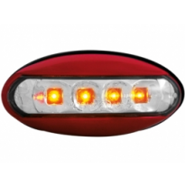 Led-Intermitente Lateral Peugeot 206 _ Carcasa Rojo _ Lente Negro