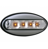 Led-Intermitente Lateral Peugeot 206 _ Carcasa Plateado _ Lente Transparente