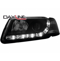 Faros Audi A3 8l 09.96-00 _ Con Diseño Luz Diurna _ Negro