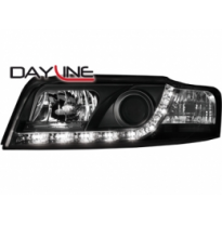 Faros Audi A4 8e 01+ _ Con Diseño Luz Diurna _ Negro