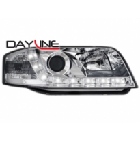 Faros Audi A6 98-02 Luz Diurna _ Cromado