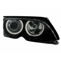 Faros Bmw E46 4d 98-01 _ 2 Angel Eyes_Negro