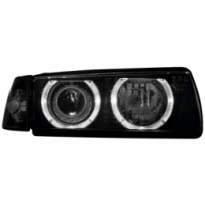 Faros Bmw E36 Coupé 92-99 Angel Eyes _ Negro