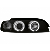 Faros Bmw E39 5 95-00 _ 2 Angel Eyes (Ojos De Ángel)_ Negro