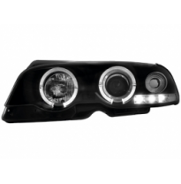 Faros Bmw E46 2p 98-01 _ 2 Angel Eyes De Luz De Posición _ Negro