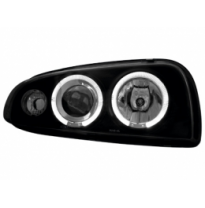 Faros Ford Fiesta Mk4 96-98 Jas _ 2 Angel Eyes (Ojos De Ángel) _ Negro