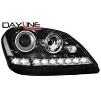 Faros Luz Diurna Mercedes Benz Clase M W164 M 05-08_Negro
