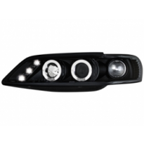 Faros Opel Vectra B 96-98 _ 2 Angel Eyes _ Negro