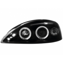 Faros Opel Corsa C 01-03 _ 2 Angel Eyes _ Negros