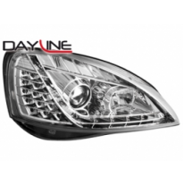 Faros Luz Diurna Opel Corsa C 01-06 Intermitente De Led_ Cromados