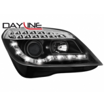 Faros Luz Diurna Opel Astra H _ 04-07 _ _Intermitente De Led_Negros