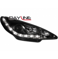Luz Diurna Faros Peugeot 206 99-07 _ Tfl Optik_Negro