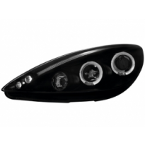 Faros Peugeot 307 01+_ 2 Angel Eyes _ Negros