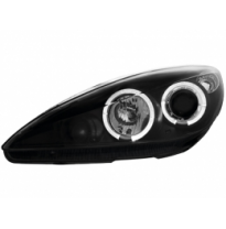 Faros Peugeot 307 _ 2 Angel Eyes (Ojos De Ángel) _ Negro _ _Reglaje El.