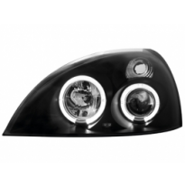 Faros Renault Clio 01+ _ 2 Angel Eyes (Ojos De Ángel) _ Negro