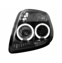 Faros Toyota Yaris 06+ _ 2 Angel Eyes_Negros