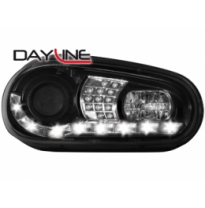 Faros Luz Diurna Vw Golf Iv _ _Negros_Intermitente De Led