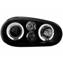 Faros Vw Golf Iv _ 2 Angel Eyes (Ojos De Ángel) _ Negro