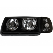 Faros Vw Polo 6n 95-98 _ Sin Angel Eyes_Negro