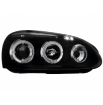 Faros Angel Eyes Vw Golf V _ 2 Angel Eyes De Luz De Posición_Negro_Regulación Automática Del Alcance Luminoso