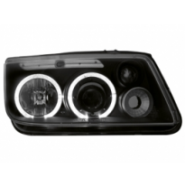 Faros Vw Bora _ 2 Angel Eyes (Ojos De Ángel) _ Negro