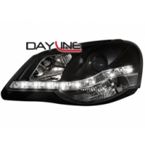 Faros Luz Diurna Vw Polo 9n3 05-09 _ _Negro