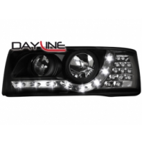 Faros Luz Diurna Vw T4 90-03 _  _ Negro